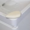 The ellie-fant teardrop shaped sponge on a sink