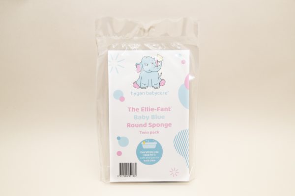 The Ellie-Fant baby blue sponge twin pack