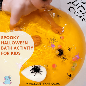 spooky Halloween bath activity for children kids by Ellie-Fant blog post