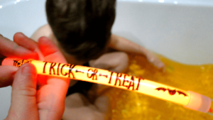 Halloween glow sticks for bath activity