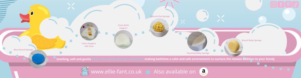 Ellie-Fant baby bath sponge collection 