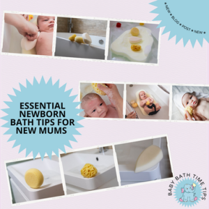 essential newborn bath tips for new mums banner