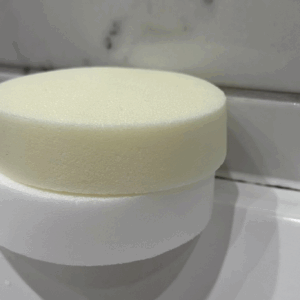 Pale yellow and white Supersoft Round Baby Rama Sponge